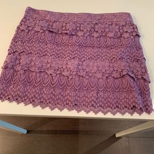American Eagle Outfitters Lavender Lace Miniskirt